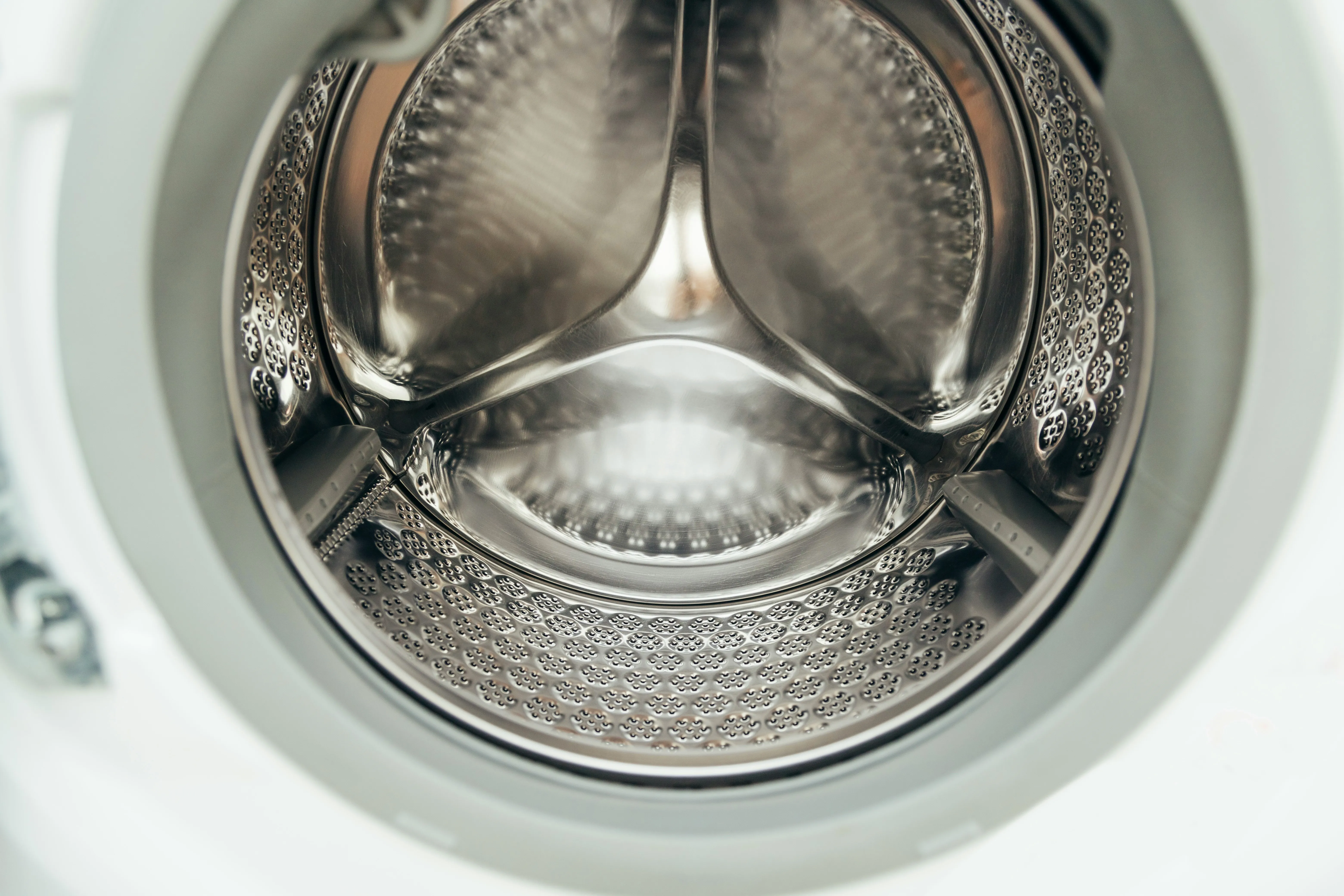 Inside of a clean washing machine drum